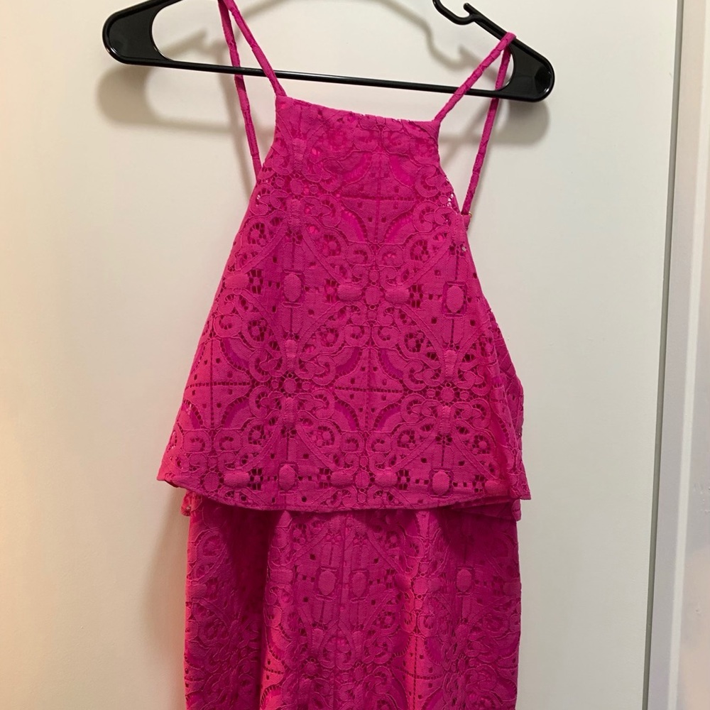 NWT Lilly Pulitzer Hot Pink Romper Size 4
